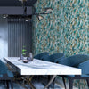 Marbled Green Embossed Wallpaper, Textured Accent Wall Covering, Abstract Pattern, Non-Woven, Non-Pasted, Large 114 sq ft Roll, washable - Walloro Luxury 3D Embossed Textured Wallpaper 