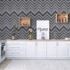 Dark Gray Large Modern Chevron 3D Embossed Wallpaper, Modern Rich Textured Wallcovering - Walloro Luxury 3D Embossed Textured Wallpaper 