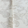 Elegant Damask Deep Embossed Textured Wallpaper, Shiny Light White Beige, Non-Woven, Non-Adhesive, Extra-Large 114 sq ft Roll, Washable - Walloro Luxury 3D Embossed Textured Wallpaper 
