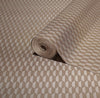 Brown Elegant Hexagon Embossed Wallpaper, Small Honeycomb Grid Pattern Textured wallcovering - Walloro Luxury 3D Embossed Textured Wallpaper 