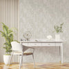 Ivory Distressed Solid Color Wallpaper, 3D Embossed Shiny Wallcovering, Weathered Effect - Walloro Luxury 3D Embossed Textured Wallpaper 