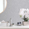 Light Gray Sleek Embossed finish Solid Color Wallpaper, Abstract Modern Minimalist Rich Textured Wallcovering - Walloro Luxury 3D Embossed Textured Wallpaper 