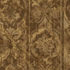 Brown Washed Distressed Wallpaper, Rich Damask Textured Embossed Wallcovering, Large 114 sq ft Roll, Washable, Rusted, Abstract - Walloro Luxury Embossed Textured Wallpaper 