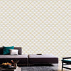 Modern Embossed Ring Brown Geometric Wallpaper, Home Wall Decor, Aesthetic Wallpaper, Textured Wallcovering Non-Adhesive and Non-Peel - Walloro Luxury 3D Embossed Textured Wallpaper 