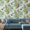 Beautiful Birds Deep Embossed Wallpaper, Rich 3D Textured Colorful Vivid Wallcovering, Large 178 sq ft Roll, Decorative, Luxury Wall Paper - Walloro Luxury 3D Embossed Textured Wallpaper 