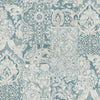 Stylish Damask Distressed Wallpaper, Rich Textured Wall Covering, Large 178 sq ft Roll, Decorative Wall, Light Blue Washed Colors Wall Paper - Walloro Luxury 3D Embossed Textured Wallpaper 