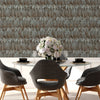 Exotic Feathers Pattern Embossed Wallpaper, Brown Neutral Tropical 3D Textured Birds Wallcovering - Walloro Luxury Embossed Textured Wallpaper 