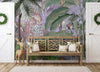 Leopard Jungle Wall Mural, Green Tropical Parrot Wall Mural, Kids Room, Nursery, Non-Pasted, Extra Large Wall Print, Removable, Forest, Palm Trees - Walloro Luxury Embossed Textured Wallpaper 