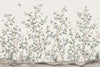 Chinoiserie Floral Blossoms Wall Mural, Ivory Botanical Tree Flowers Wallpaper, Custom Size Wall Covering, Non-Woven, Non-Adhesive, Removable, Washable - Walloro Luxury Embossed Textured Wallpaper 