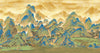 Mountains Scenic Wall Mural, Yellow Landscape Wallpaper, Modern Custom Size Wall Covering, Non-Woven, Non-Pasted, Washable, Removable, Extra Large Wall Covering - Walloro Luxury Embossed Textured Wallpaper 