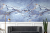 Large Marble Effect Wall Mural, Purple Japan Koi Pond Fish Wallpaper, Elegant Abstract Stone Wall Covering, Removable, Modern, Non-Pasted, Stylish - Walloro Luxury Embossed Textured Wallpaper 