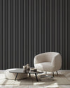 Gray Black Wall Panel, PS Wall Home Decoration Panel-Premium Quality - Walloro Luxury 3D Embossed Textured Wallpaper 