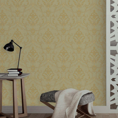 Beautiful Damask Deep Embossed Wallpaper, 3D Textured Wallcovering, Traditional, Extra Large 114 sq ft Roll, Elegant Wallpaper, Washable - Walloro High End Wallcoverings & More