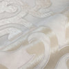 Beige Lace Trellis Wallpaper, Shiny Silver Gold Patterns Faded Colors Damask Design - Walloro High End Wallcoverings & More