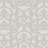 Beige Lace Trellis Wallpaper, Shiny Silver Gold Patterns Faded Colors Damask Design - Walloro High End Wallcoverings & More