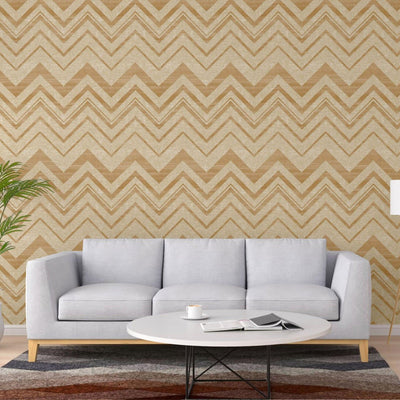 Beige Large Modern Chevron 3D Embossed Wallpaper, Modern Rich Textured Wallcovering - Walloro High End Wallcoverings & More