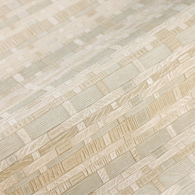 Beige Realistic Basket Weave Wallpaper, 3D Deep Embossed Premium Wallcovering - Walloro High End Wallcoverings & More