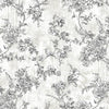 Black & White Elegant Chinoiserie Blossom Floral Wallpaper, Animal Print Birds Flowers Botanical Pattern - Walloro High End Wallcoverings & More