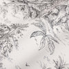 Black & White Tropical Toile Textured Wallpaper, Stylish Plants Animals Jungle Forest Theme Wallcovering - Walloro High End Wallcoverings & More