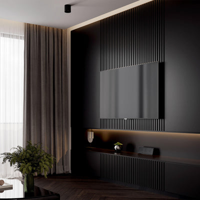 Black Wall Panel, PS Wall Home Decoration Panel-Premium Quality - Walloro High End Wallcoverings & More