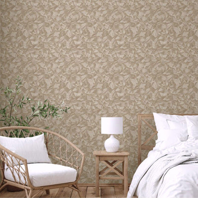 Brown Abstract Shimmering Wallpaper, Modern Luxury Sparkling Solid Color Wall Paper - Walloro High End Wallcoverings & More