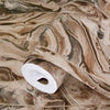 Brown Marble Embossed Wallpaper, Marbled Pattern Striped Stone Effect Modern Wallcovering - Walloro High End Wallcoverings & More