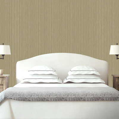 Brown Modern Embossed Striped Wallpaper, Plain Solid Color Textured Wallcovering - Walloro High End Wallcoverings & More