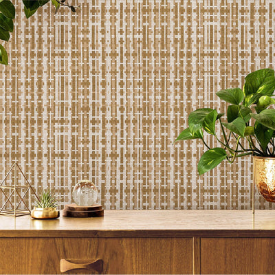 Brown Realistic Basket Weave Wallpaper, 3D Deep Embossed Premium Wallcovering - Walloro High End Wallcoverings & More