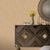 Brown Shiny 3D Embossed Striped Wallpaper, Plain Color Textured Wall Paper - Walloro High End Wallcoverings & More