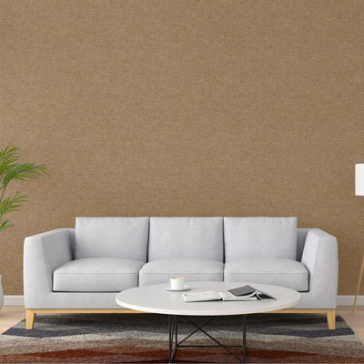 Brown Sprakling Linen Texture Textured Wallpaper, Classical Woven Fabric Decorative Wallcovering - Walloro High End Wallcoverings & More