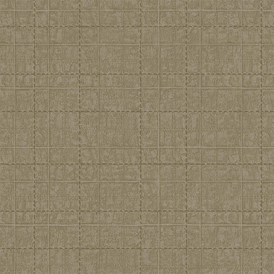 Brown Stitch Embossed Geometric Cubic Light Gray,Home Wall Decor, Aesthetic Wallpaper, Textured Wallcovering Non-Adhesive and Non-Peel - Walloro High End Wallcoverings & More