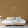 Brown Striped Embossed Wallpaper, Jute Natural Color Linen Textured Wallcovering - Walloro High End Wallcoverings & More