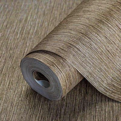 Brown Thin Modern Striped Wallpaper, Deep Embossed Textured Modern Wallcovering - Walloro High End Wallcoverings & More