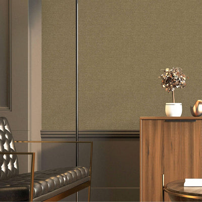 Brown Woven Textured Jute Wallpaper, Burlap Pattern Fiber Weave Pattern Non-Pasted - Walloro High End Wallcoverings & More