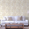 Cream Elegant Embossed Leaf Pattern Wallpaper, 3D Textured Floral Plants Botanic Wall Paper - Walloro High End Wallcoverings & More