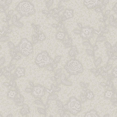 Decorative Gray Flowered Embossed Wallpaper, Home Wall Decor, Aesthetic Wallpaper, Textured Wallcovering Non-Adhesive - 41.7”W X 393”H - Walloro High End Wallcoverings & More