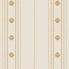 Decorative Striped Embossed Wallpaper, Off White, Yellow 3D Boho Art Deco Ornate Home Wall Decor, Washable, Durable - Walloro High End Wallcoverings & More