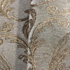 Deep Embossed Sparkling Damask Wallpaper, Stylish Brown Gray Glittering Luxury Fabric Feel Vivid Colors, Home Commercial Use, Easy Clean, Water Resistant - Walloro High End Wallcoverings & More