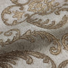 Deep Embossed Sparkling Damask Wallpaper, Stylish Brown Gray Glittering Luxury Fabric Feel Vivid Colors, Home Commercial Use, Easy Clean, Water Resistant - Walloro High End Wallcoverings & More