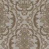 Deep Embossed Sparkling Damask Wallpaper, Stylish Brown Gray Glittering Luxury Fabric Feel Vivid Colors, Home Commercial Use, Easy Clean, Water Resistant - Walloro High End Wallcoverings & More