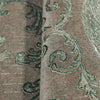 Deep Embossed Sparkling Damask Wallpaper, Stylish Brown Green Glittering Luxury Fabric Feel Vivid Colors, Home Commercial Use, Easy Clean, Water Resistant - Walloro High End Wallcoverings & More