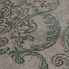 Deep Embossed Sparkling Damask Wallpaper, Stylish Brown Green Glittering Luxury Fabric Feel Vivid Colors, Home Commercial Use, Easy Clean, Water Resistant - Walloro High End Wallcoverings & More