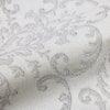 Deep Embossed Sparkling Damask Wallpaper, Stylish White Glittering Luxury Fabric Feel Vivid Colors, Home Commercial Use, Easy Clean, Water Resistant - Walloro High End Wallcoverings & More