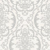 Deep Embossed Sparkling Damask Wallpaper, Stylish White Glittering Luxury Fabric Feel Vivid Colors, Home Commercial Use, Easy Clean, Water Resistant - Walloro High End Wallcoverings & More