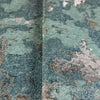 Distressed Metallic Wallpaper, Blue, Green 3D Deep Embossed Shiny Rustic Aged Industrial Design - Walloro High End Wallcoverings & More