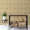 Elegant Damask Embossed Wallpaper, Beige 3D Textured Wallcovering, Traditional, Extra Large 114 sq ft Roll, Stylish Wallpaper, Luxury Floral - Walloro High End Wallcoverings & More