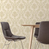 Elegant Damask Embossed Wallpaper, Cream 3D Textured Wallcovering, Traditional, Extra Large 114 sq ft Roll, Stylish Wallpaper, Luxury Floral - Walloro High End Wallcoverings & More