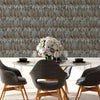 Exotic Feathers Pattern Embossed Wallpaper, Brown Neutral Tropical 3D Textured Birds Wallcovering - Walloro High End Wallcoverings & More