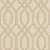 Geometric Wallpaper, 3D Embossed Modern Flocked Wallcovering, Beige, Silver Fabric Touch Contemporary Washable, Extra Large 177 sq ft Roll - Walloro High End Wallcoverings & More