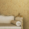 Gold Rich Baroque Damask Wallpaper Deep Embossed Shimmering Vintage Design - Walloro High End Wallcoverings & More